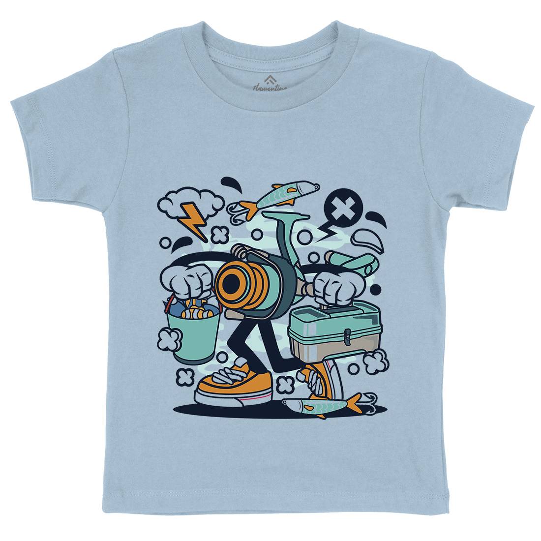 Tools Kids Crew Neck T-Shirt Fishing C111