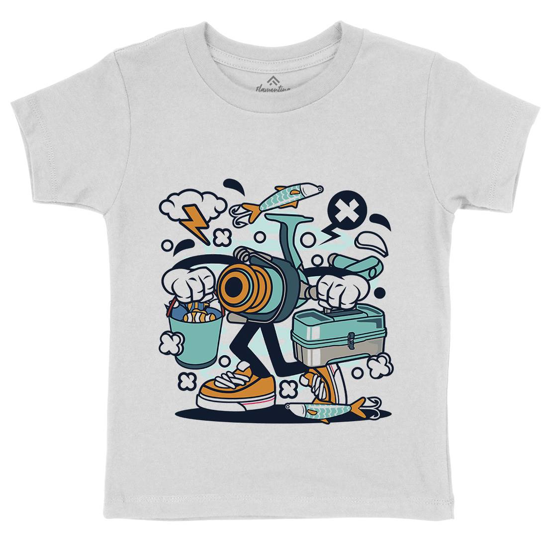 Tools Kids Crew Neck T-Shirt Fishing C111