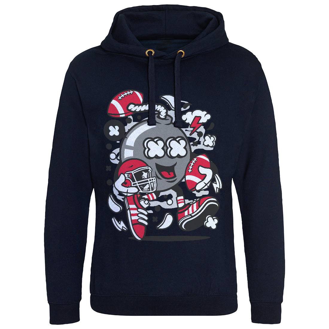 Football Bomb Mens Hoodie Without Pocket Sport C112