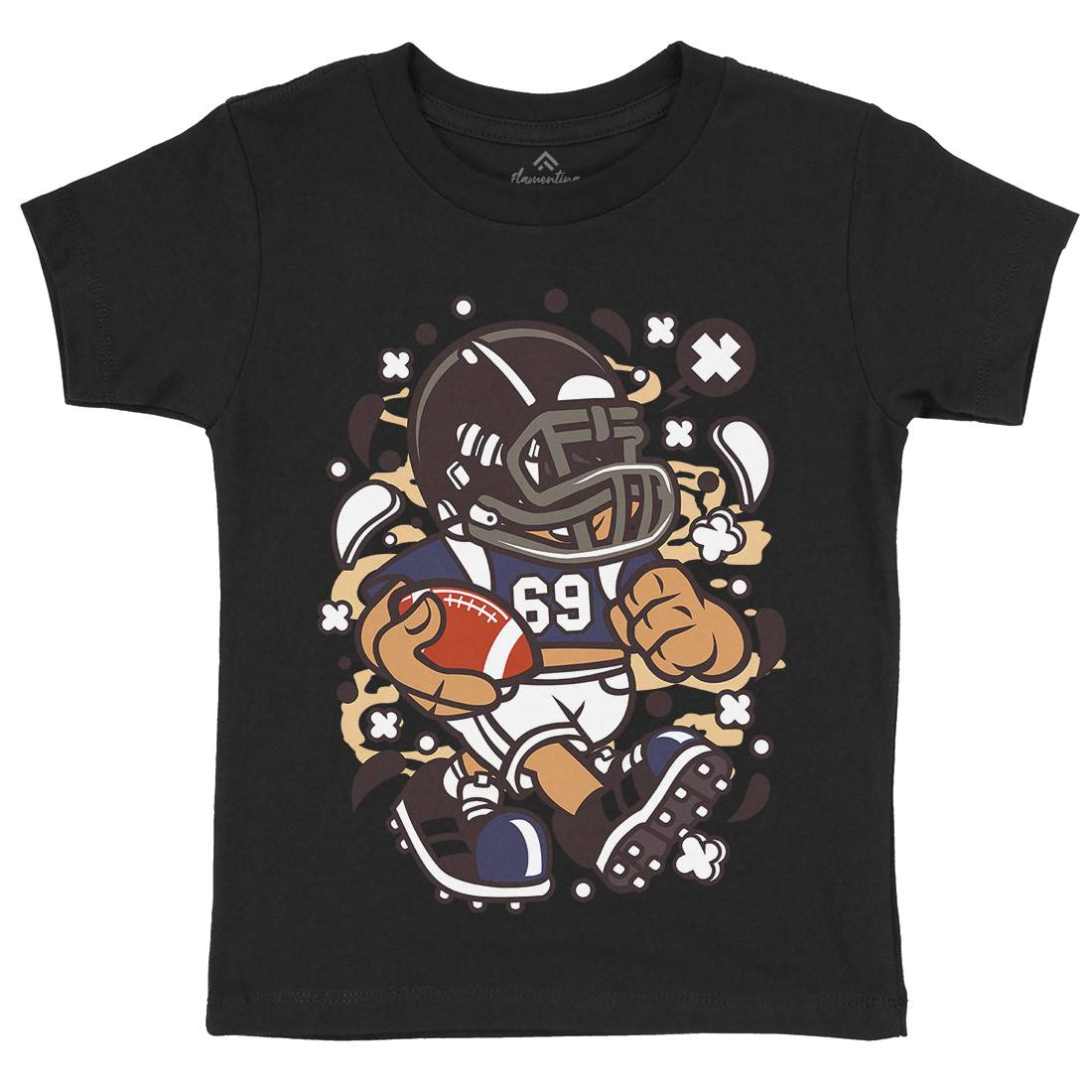Football Kid Kids Organic Crew Neck T-Shirt Sport C113