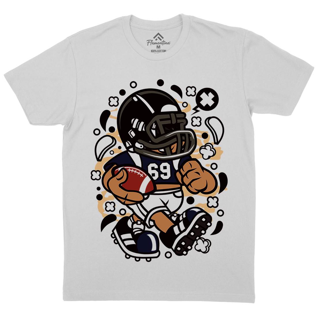 Football Kid Mens Crew Neck T-Shirt Sport C113