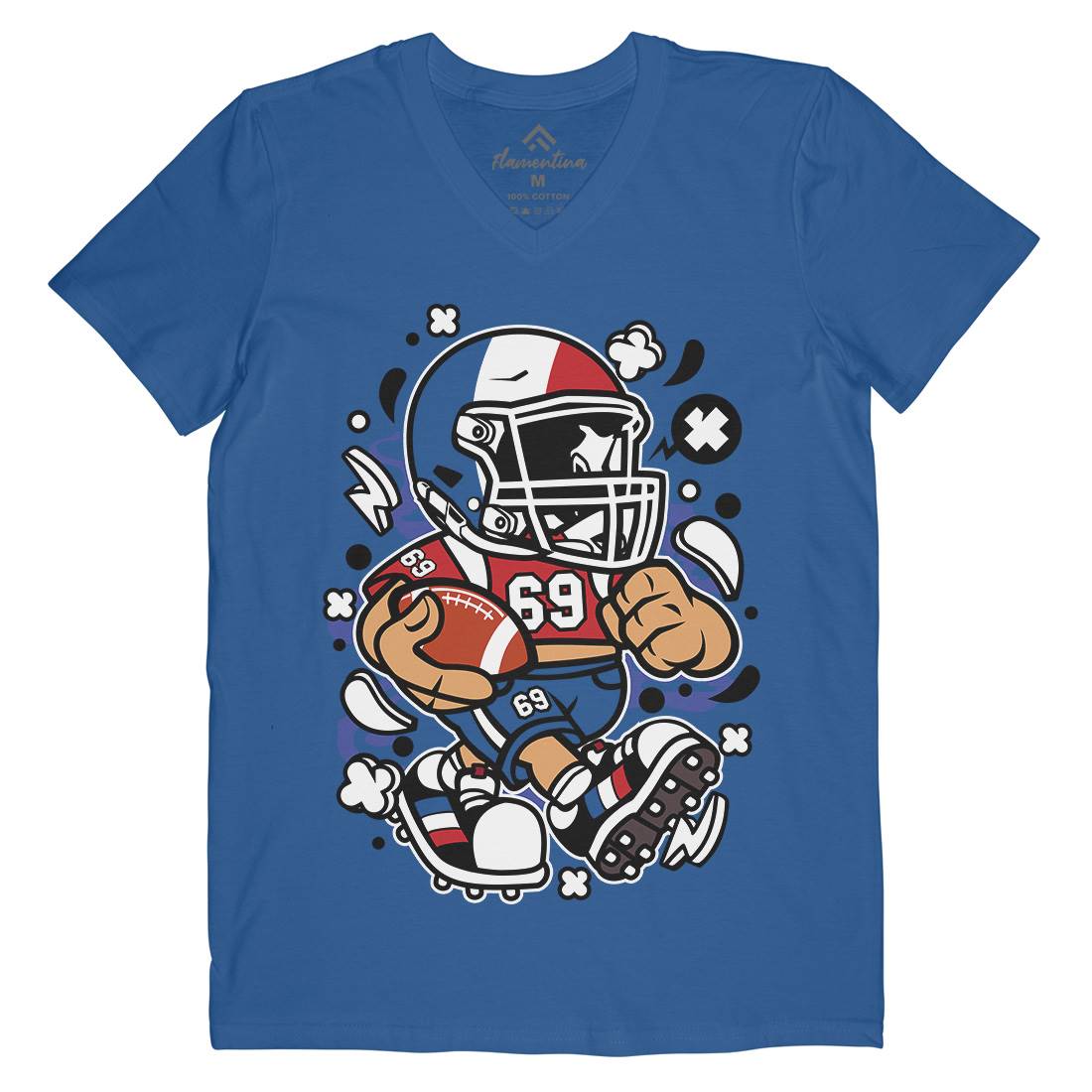 France Football Kid Mens V-Neck T-Shirt Sport C115