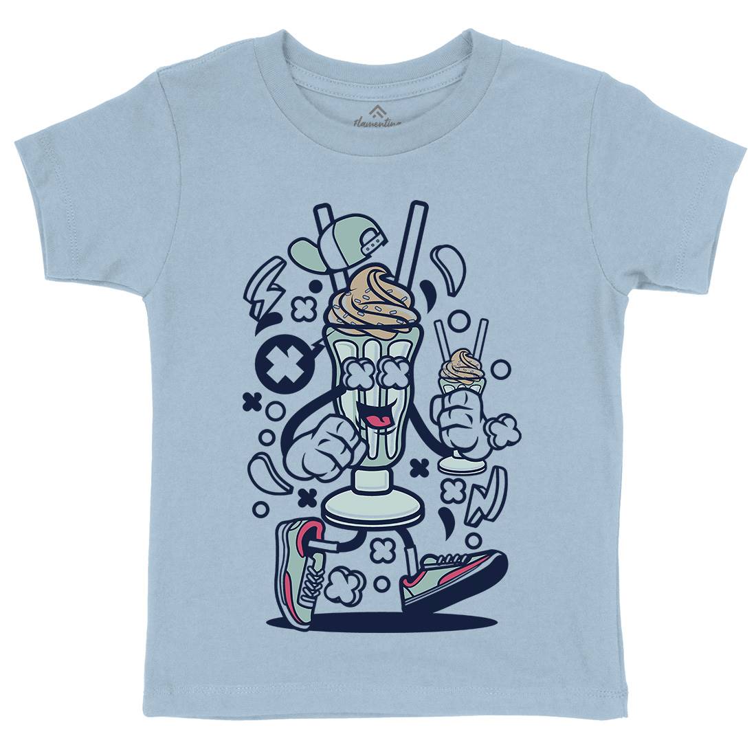 Fresh Ice Cream Kids Organic Crew Neck T-Shirt Food C116
