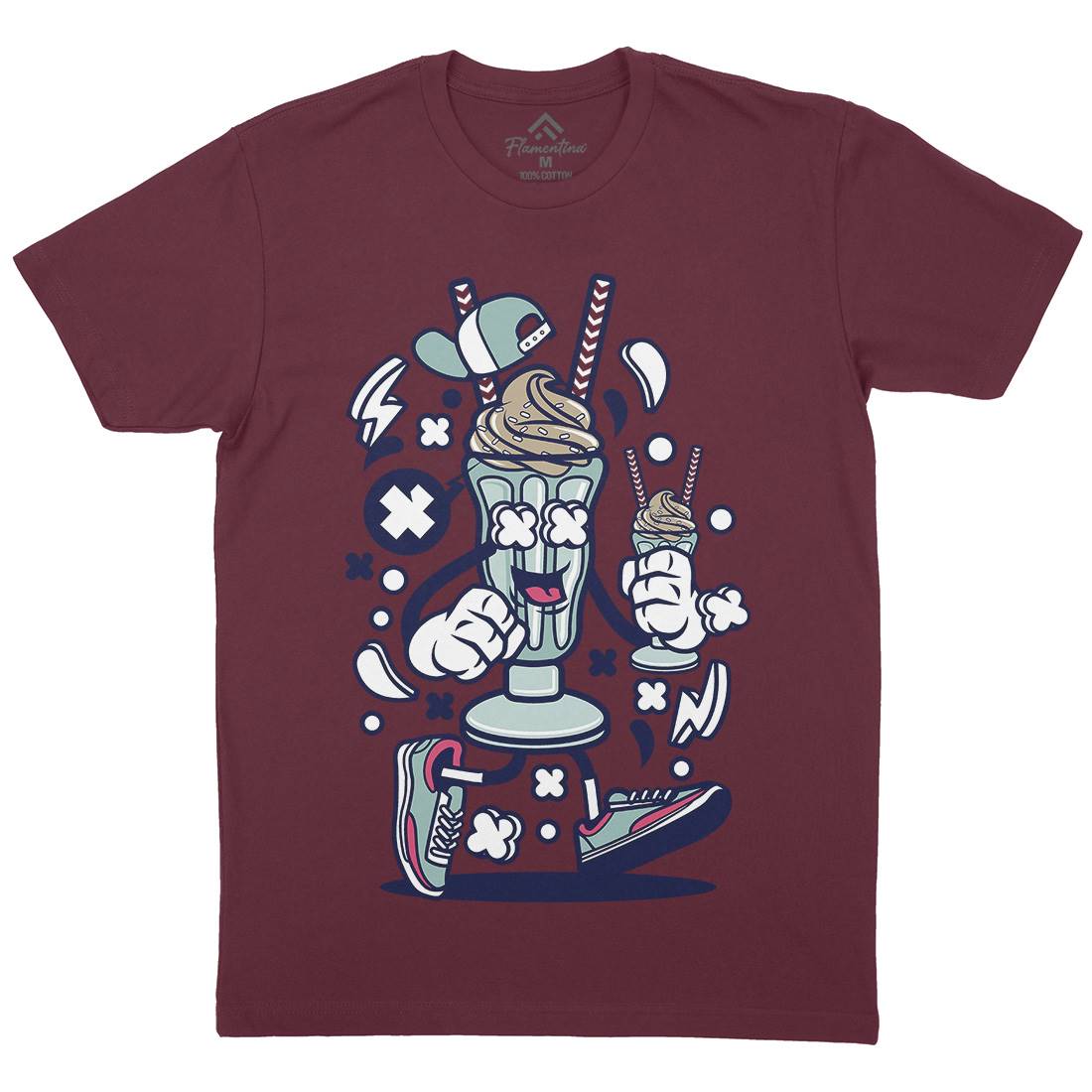 Fresh Ice Cream Mens Crew Neck T-Shirt Food C116