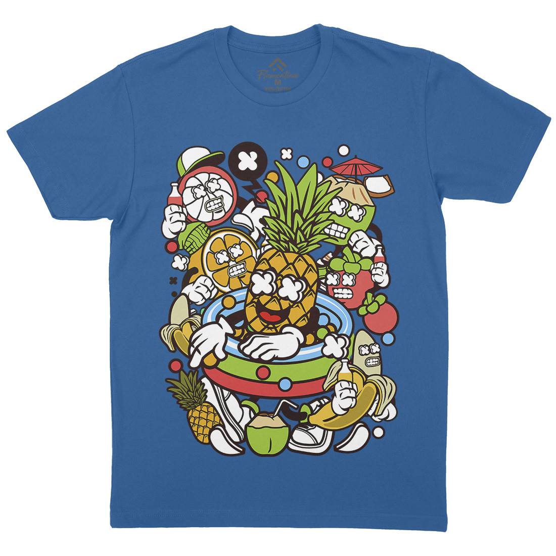 Fruit Party Mens Organic Crew Neck T-Shirt Food C117