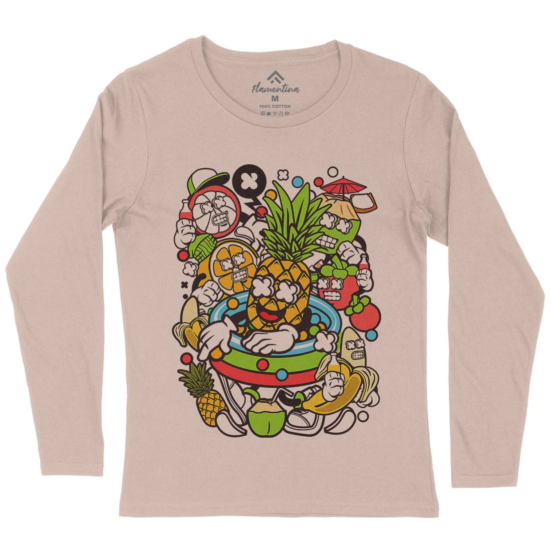 Fruit Party Womens Long Sleeve T-Shirt Food C117