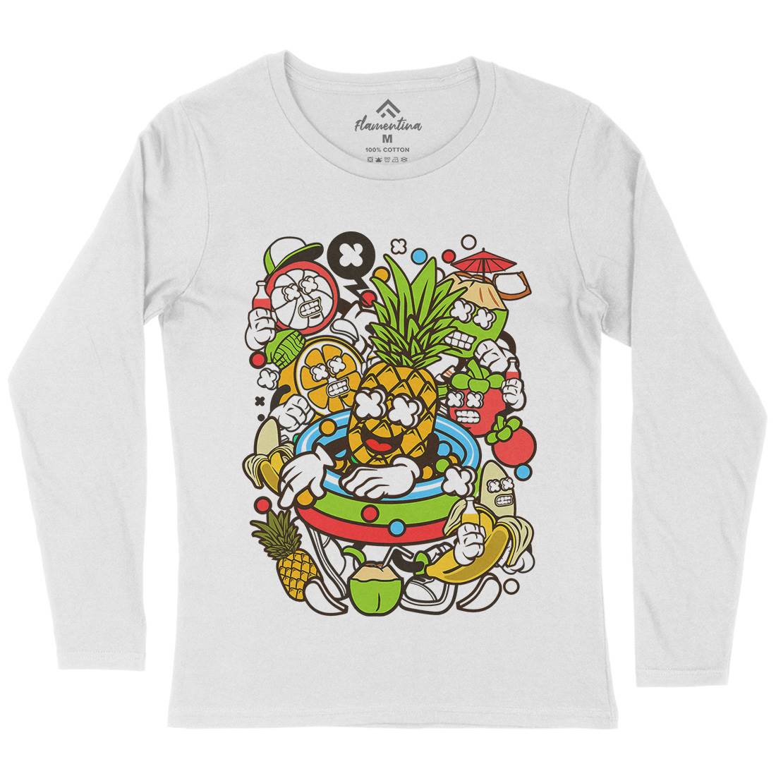 Fruit Party Womens Long Sleeve T-Shirt Food C117