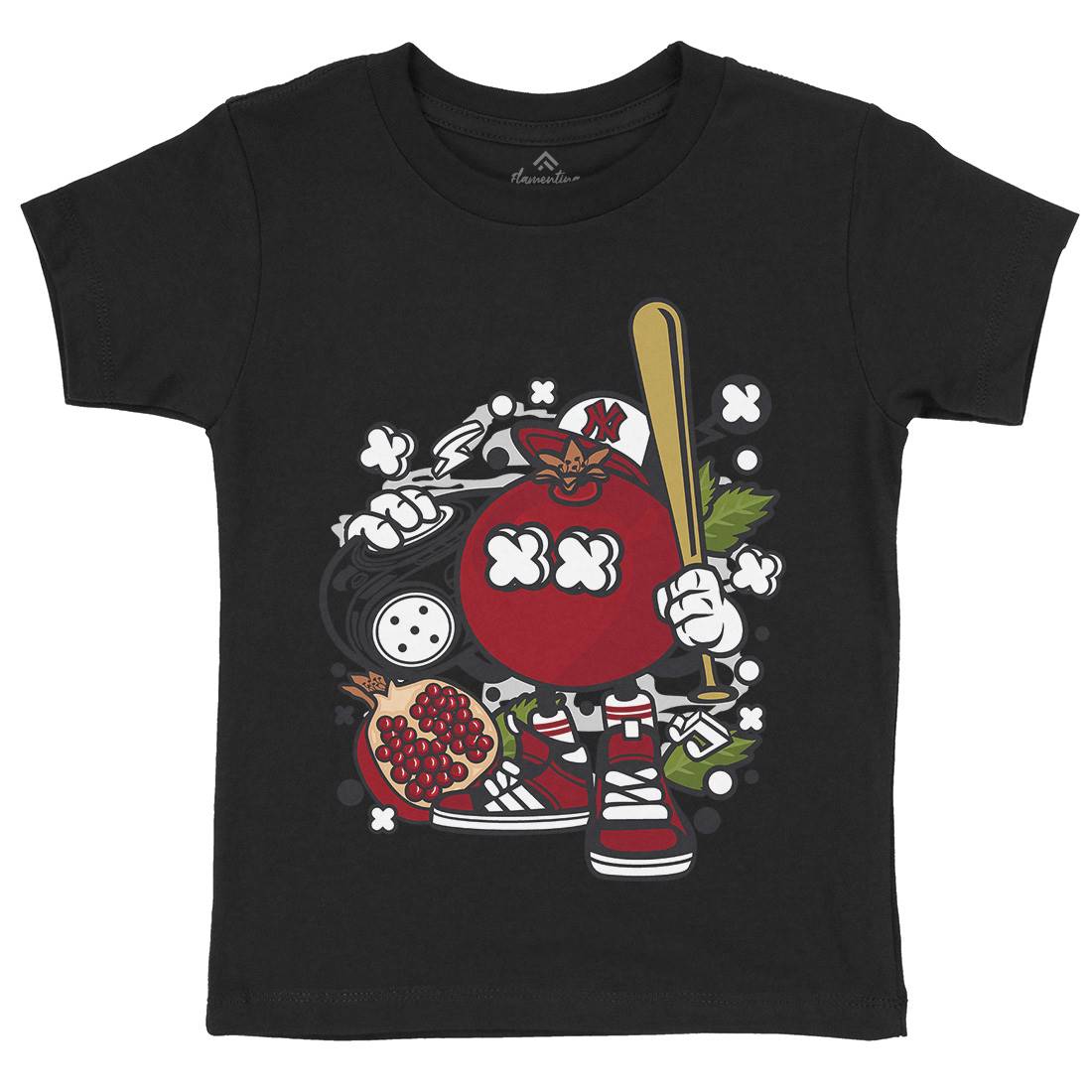 Pomegranate Kids Crew Neck T-Shirt Food C119