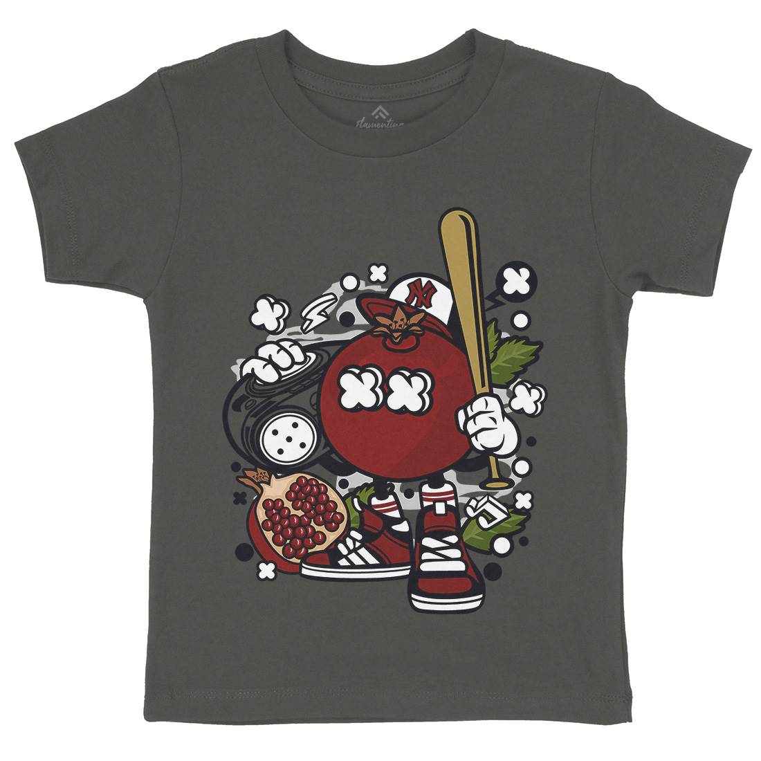 Pomegranate Kids Crew Neck T-Shirt Food C119