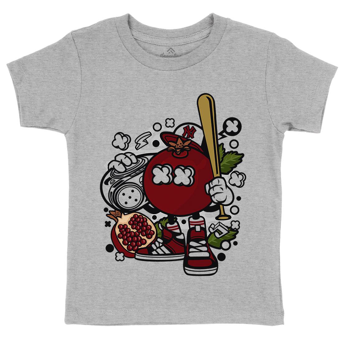 Pomegranate Kids Crew Neck T-Shirt Food C119
