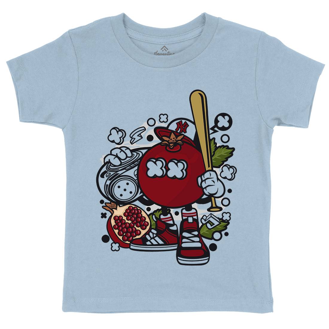 Pomegranate Kids Organic Crew Neck T-Shirt Food C119