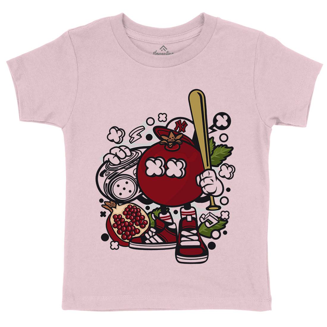 Pomegranate Kids Crew Neck T-Shirt Food C119