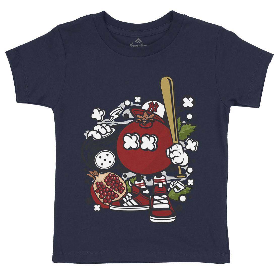 Pomegranate Kids Crew Neck T-Shirt Food C119