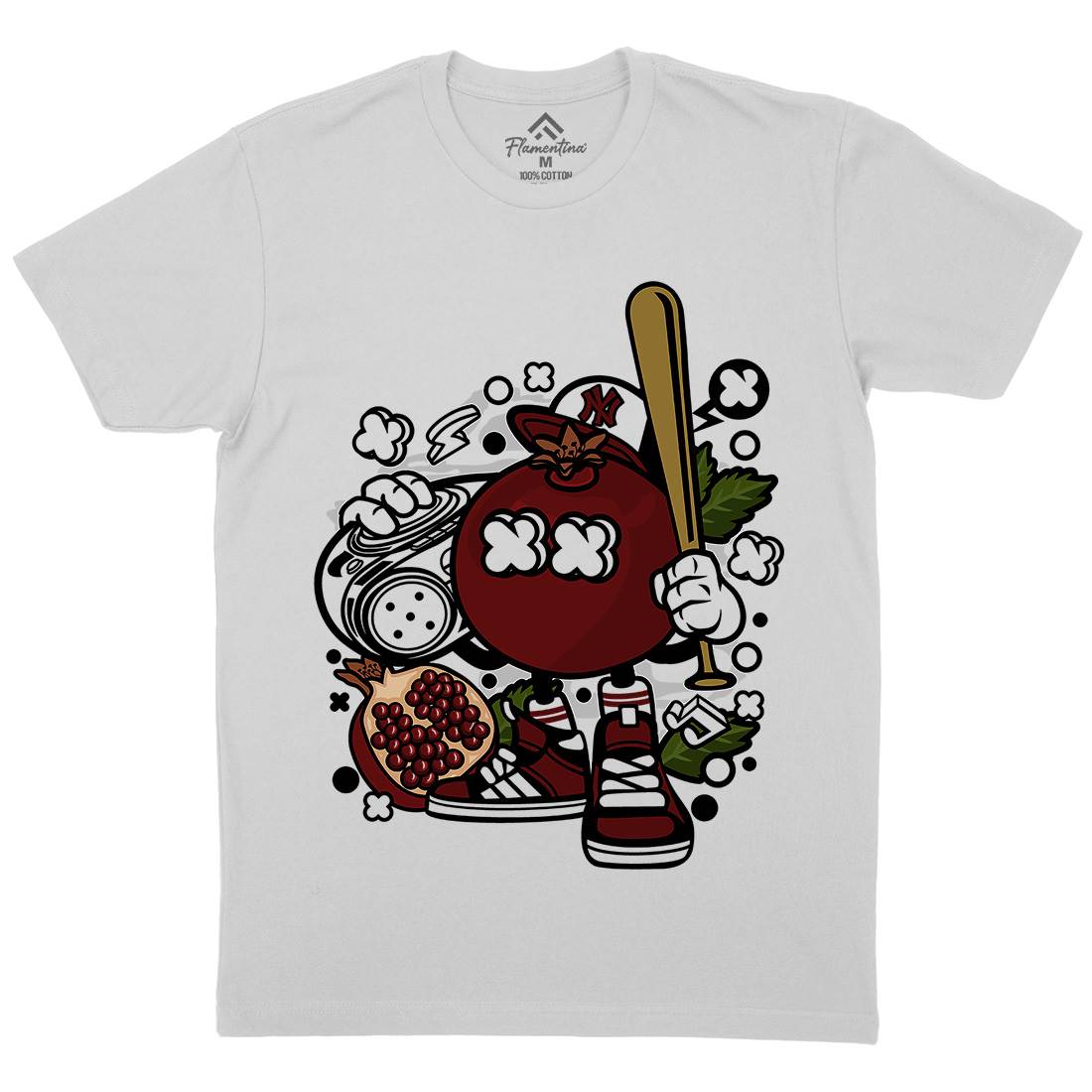 Pomegranate Mens Crew Neck T-Shirt Food C119