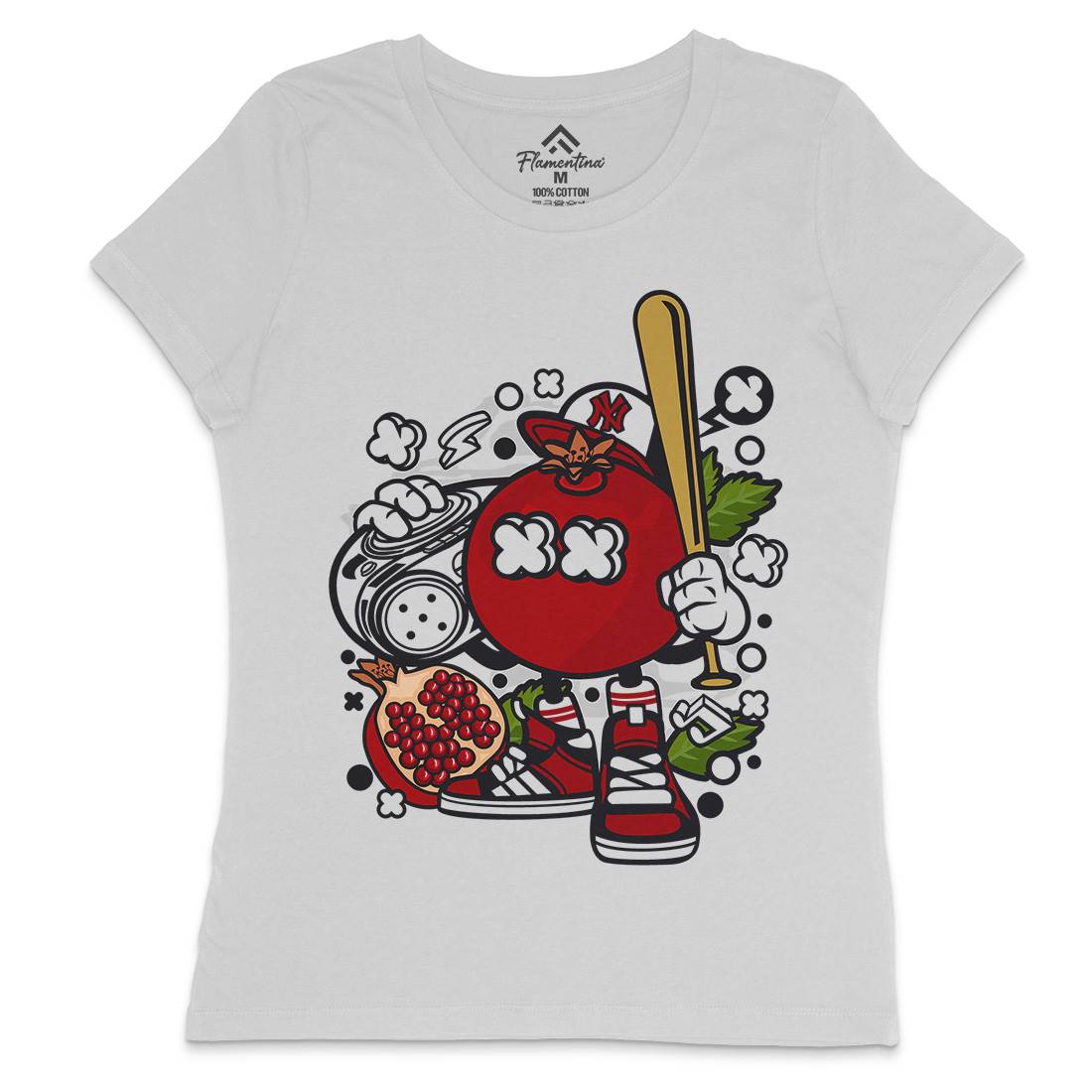 Pomegranate Womens Crew Neck T-Shirt Food C119