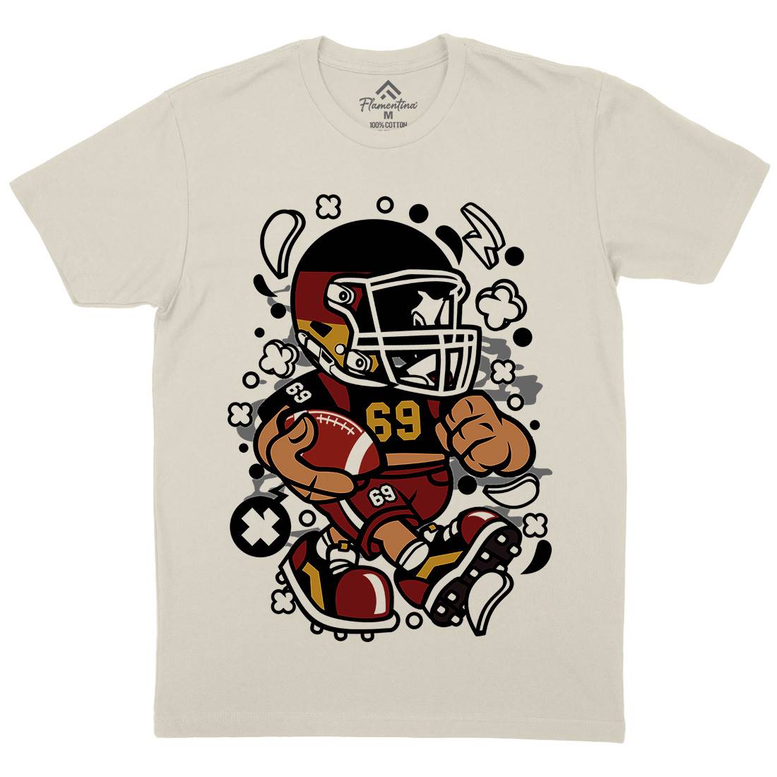Germany Football Kid Mens Organic Crew Neck T-Shirt Sport C120