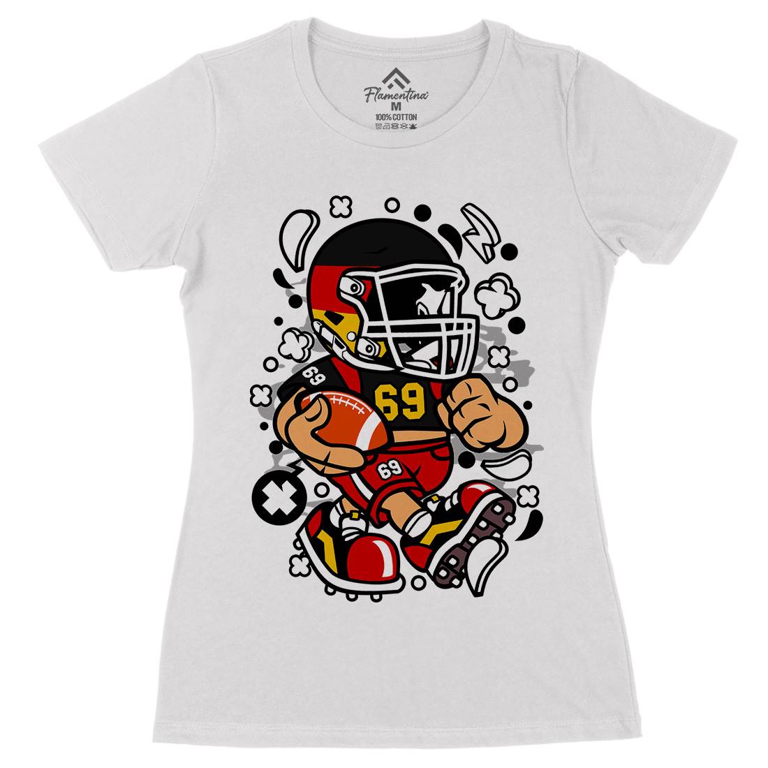 Germany Football Kid Womens Organic Crew Neck T-Shirt Sport C120