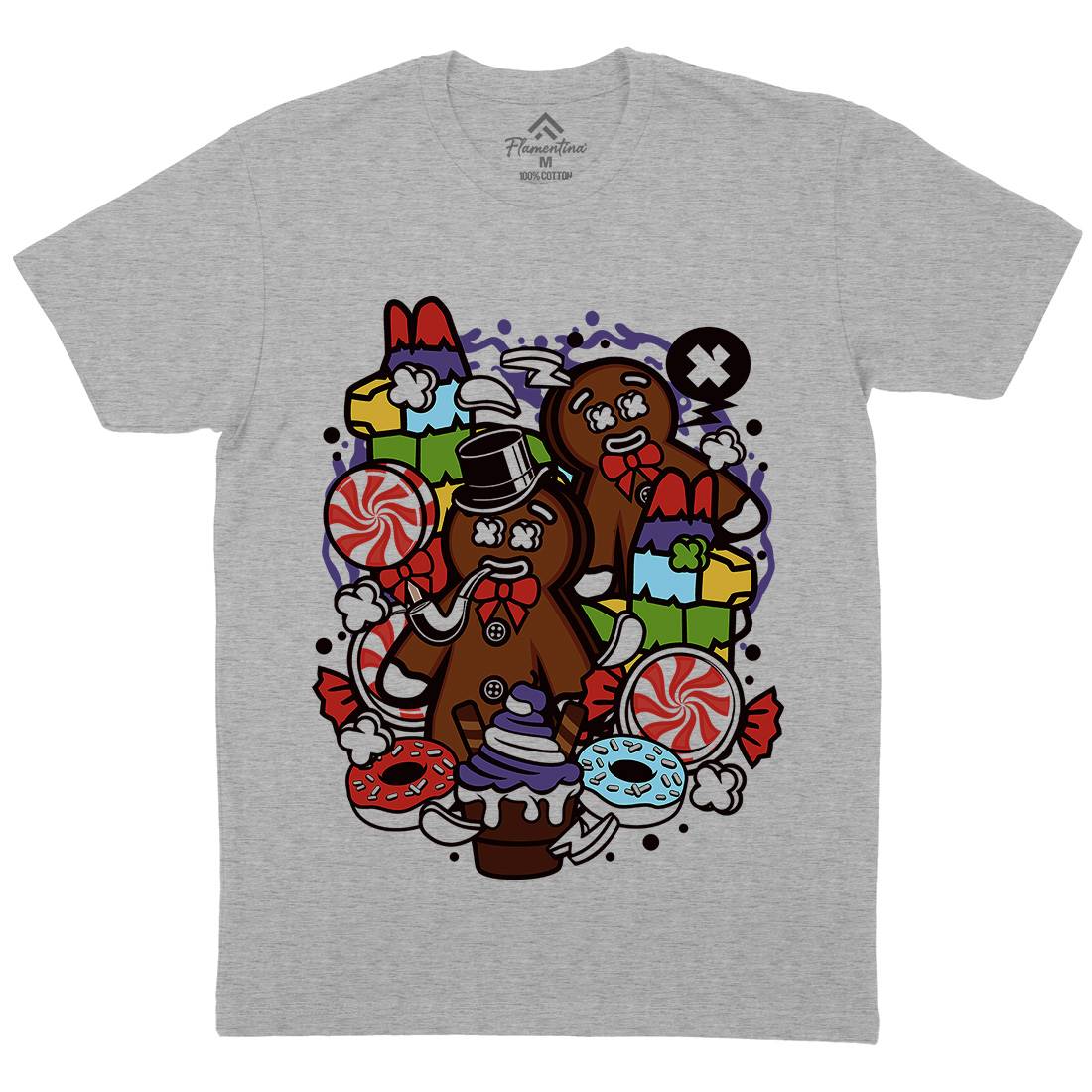 Ginger Man Mens Organic Crew Neck T-Shirt Food C121