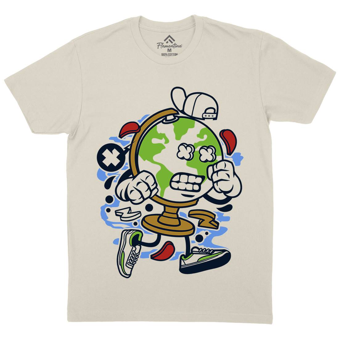 Globe Mens Organic Crew Neck T-Shirt Nature C122