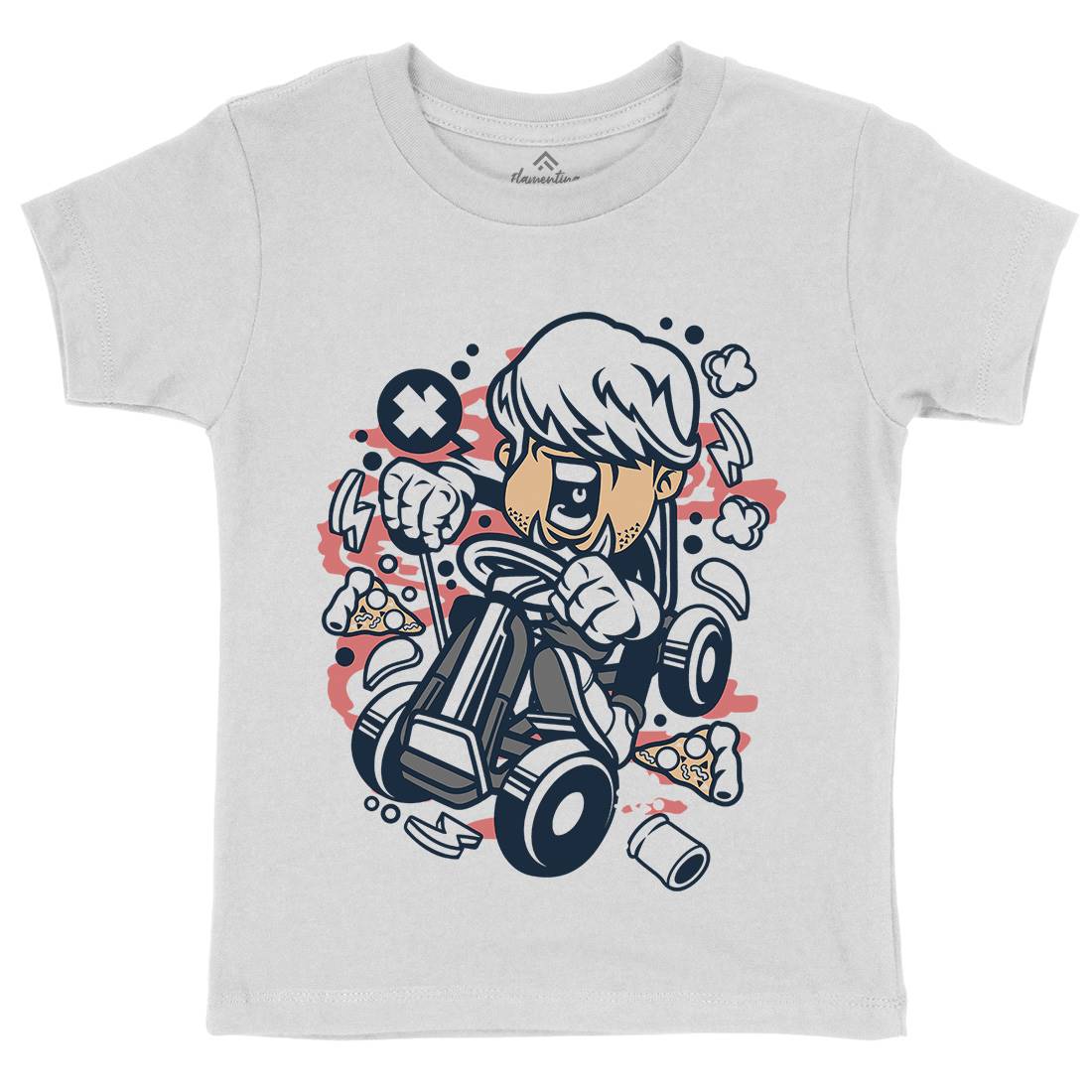 Go-Kart Bastard Kids Organic Crew Neck T-Shirt Sport C123