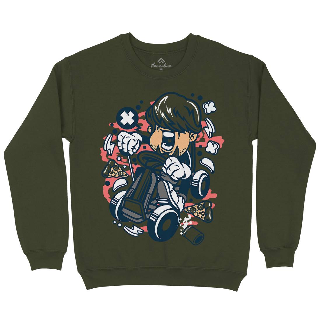 Go-Kart Bastard Mens Crew Neck Sweatshirt Sport C123