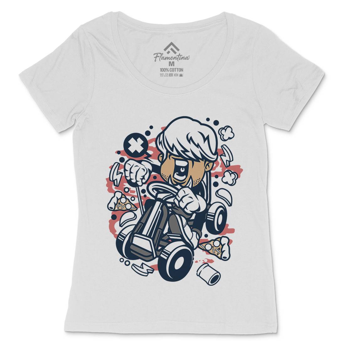 Go-Kart Bastard Womens Scoop Neck T-Shirt Sport C123