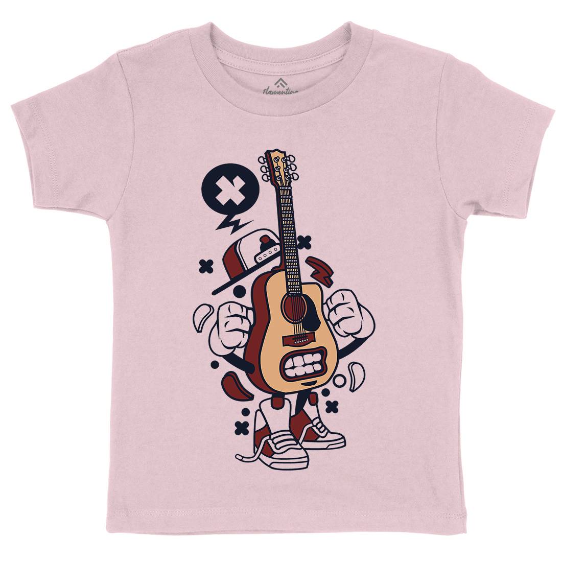 Guitar Kids Crew Neck T-Shirt Music C131