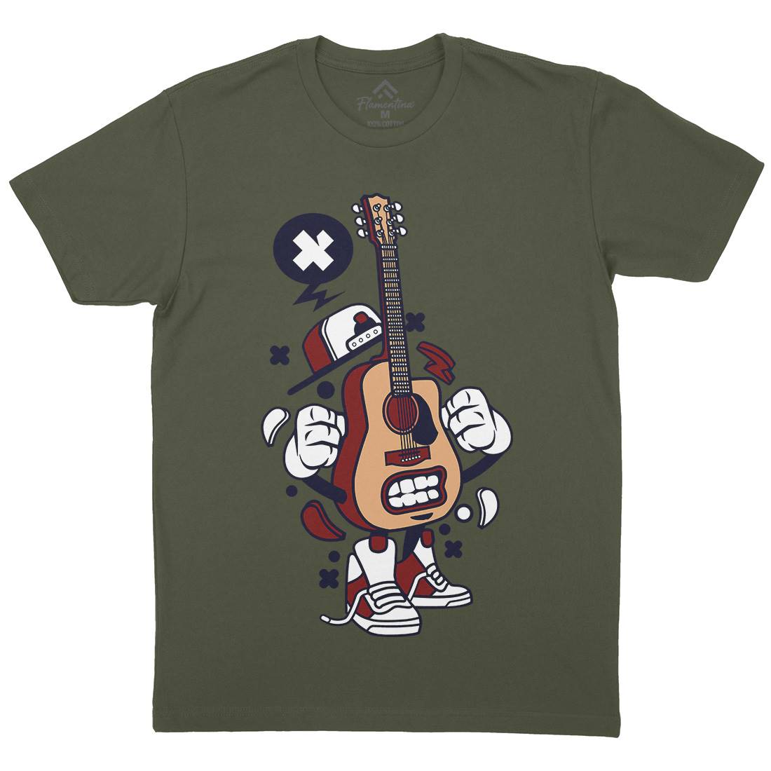 Guitar Mens Crew Neck T-Shirt Music C131