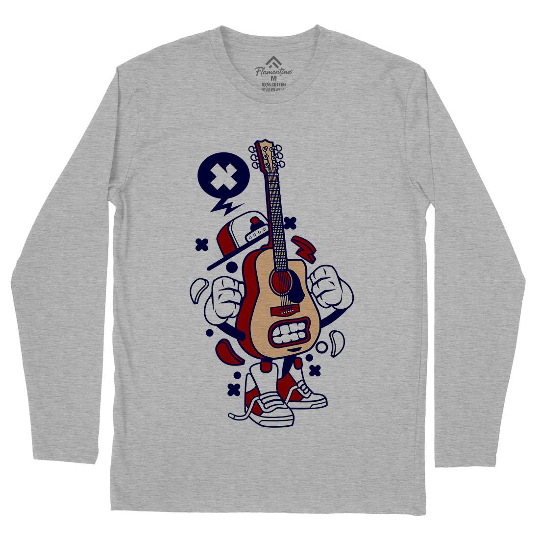 Guitar Mens Long Sleeve T-Shirt Music C131