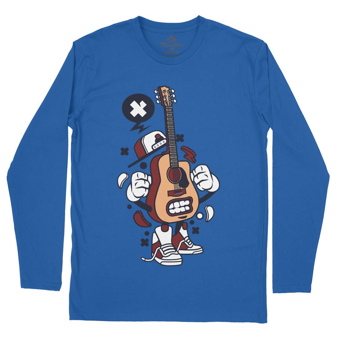 Guitar Mens Long Sleeve T-Shirt Music C131