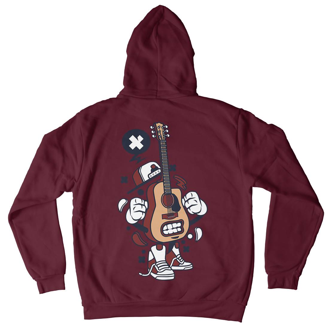 Guitar Mens Hoodie With Pocket Music C131