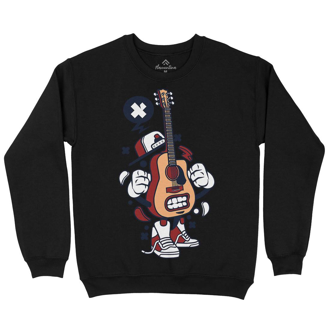 Guitar Mens Crew Neck Sweatshirt Music C131