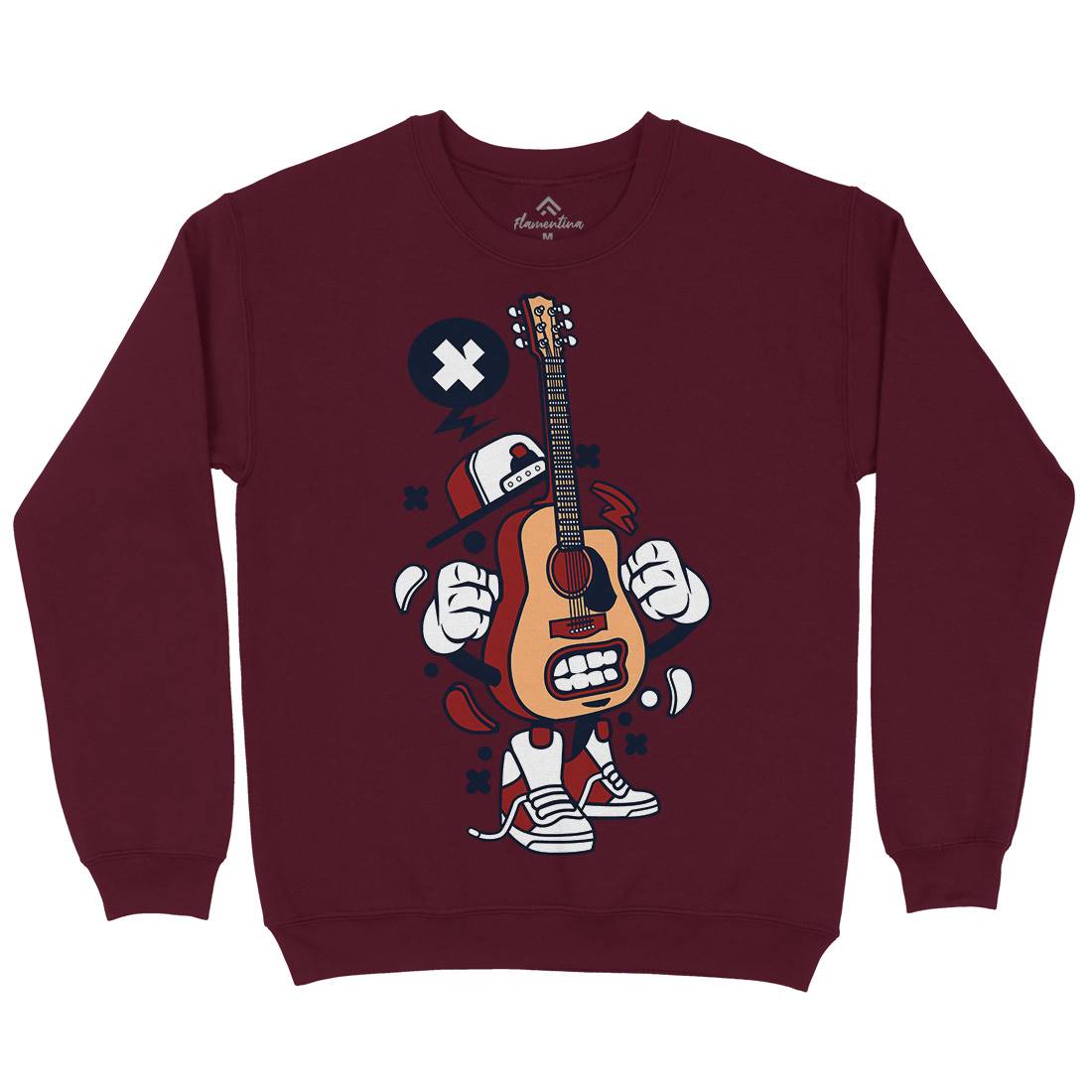 Guitar Mens Crew Neck Sweatshirt Music C131