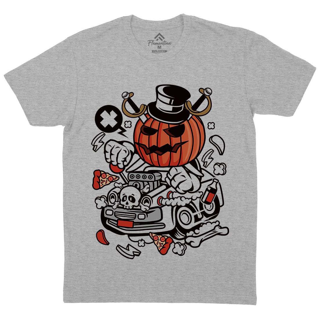 Halloween Hot Rod Mens Crew Neck T-Shirt Cars C132