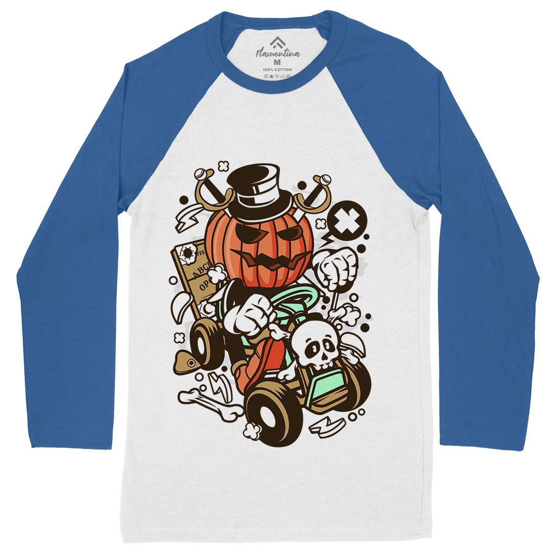 Ride Mens Long Sleeve Baseball T-Shirt Halloween C133