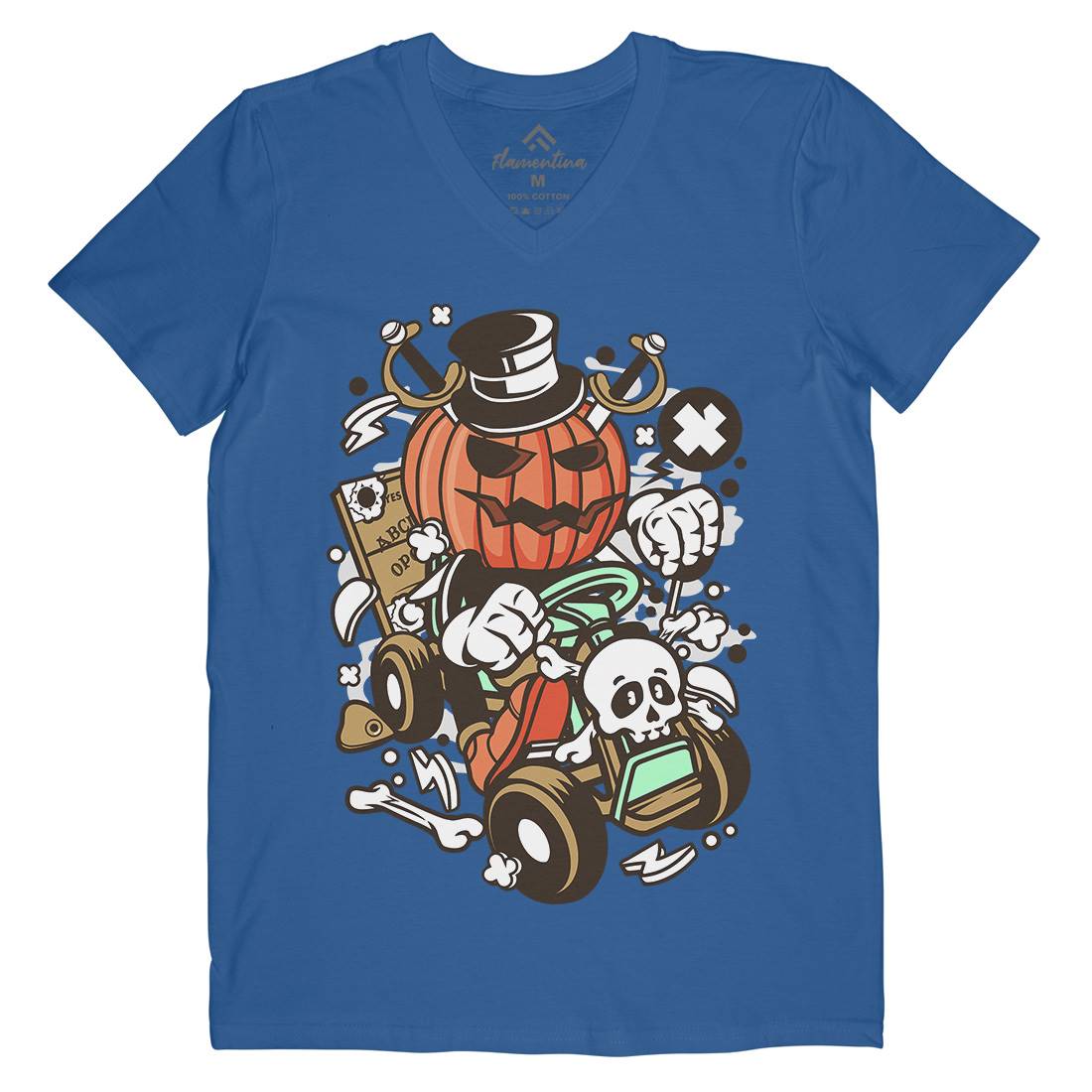Ride Mens V-Neck T-Shirt Halloween C133