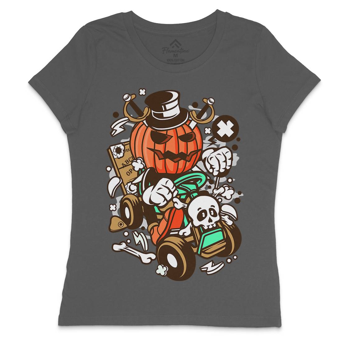 Ride Womens Crew Neck T-Shirt Halloween C133