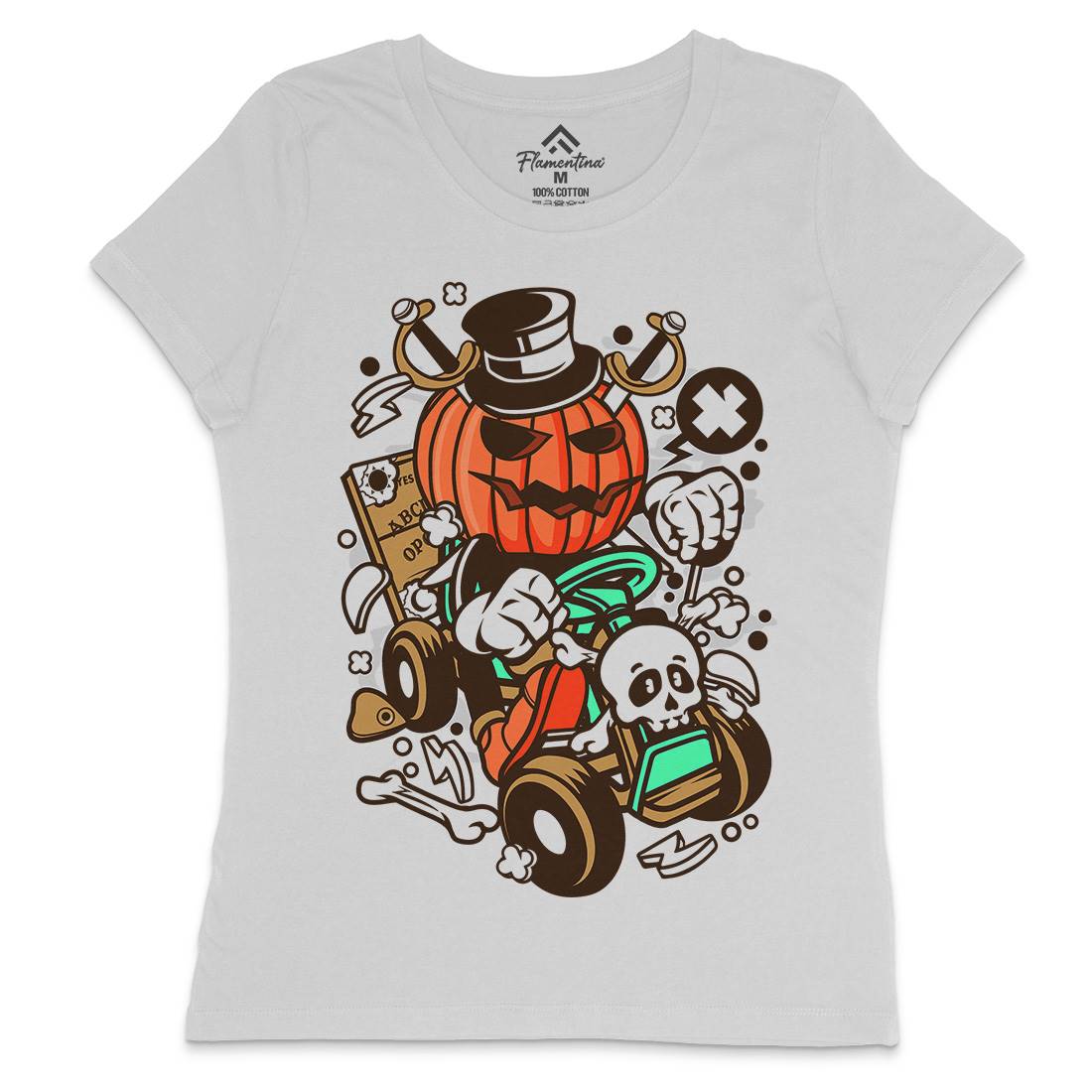 Ride Womens Crew Neck T-Shirt Halloween C133