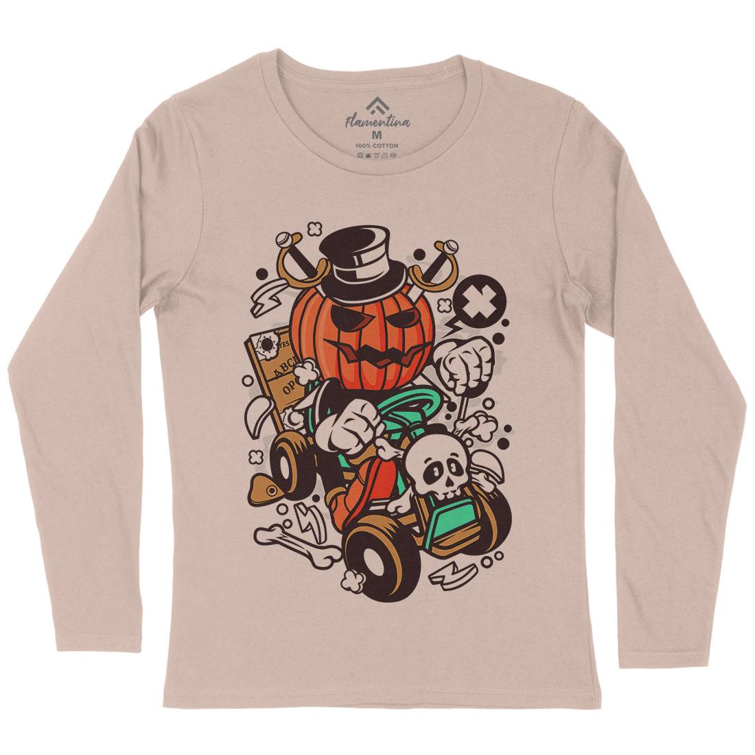 Ride Womens Long Sleeve T-Shirt Halloween C133