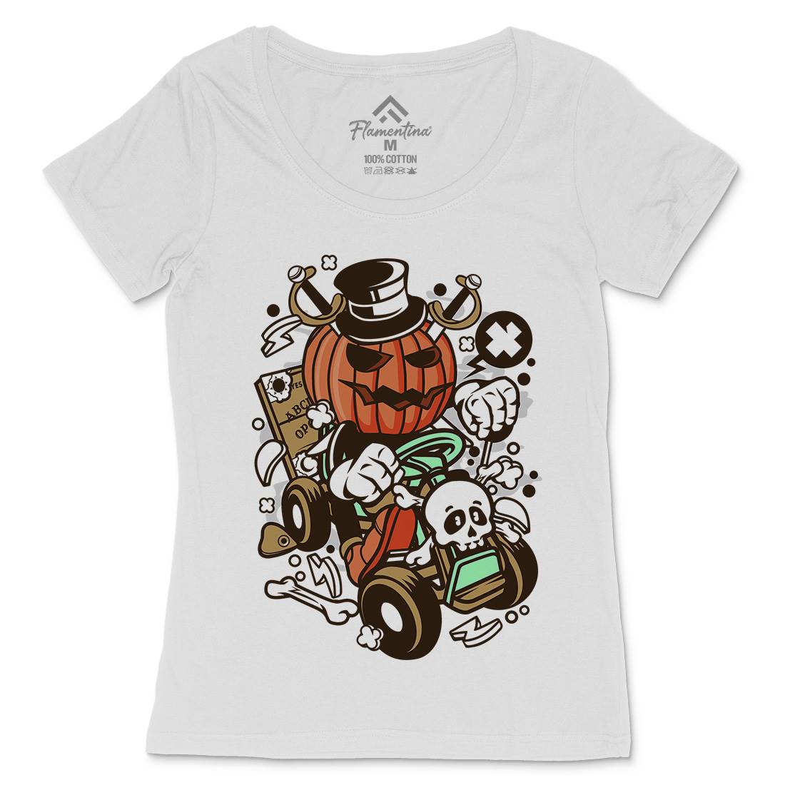 Ride Womens Scoop Neck T-Shirt Halloween C133