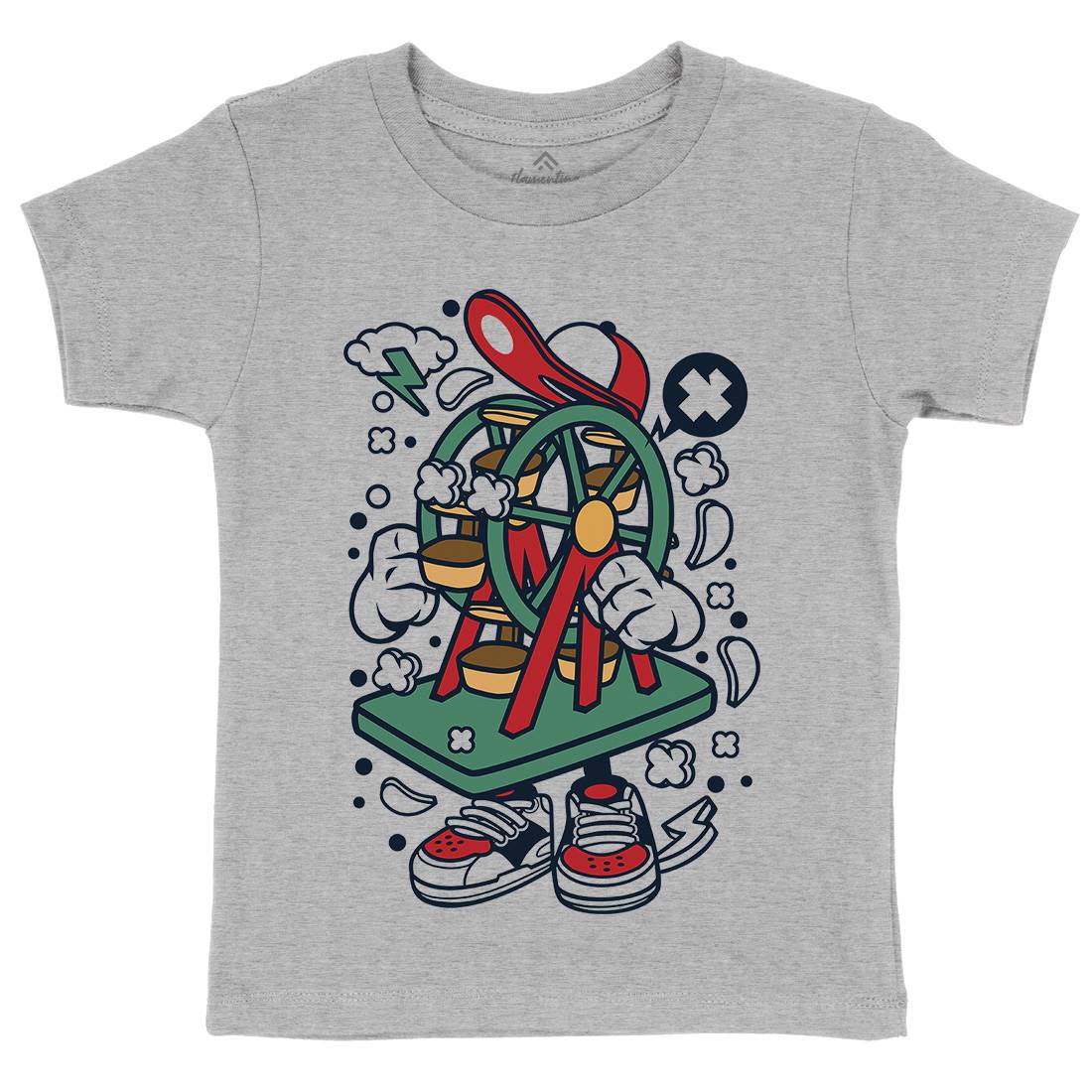 High Roller Kids Organic Crew Neck T-Shirt Retro C134