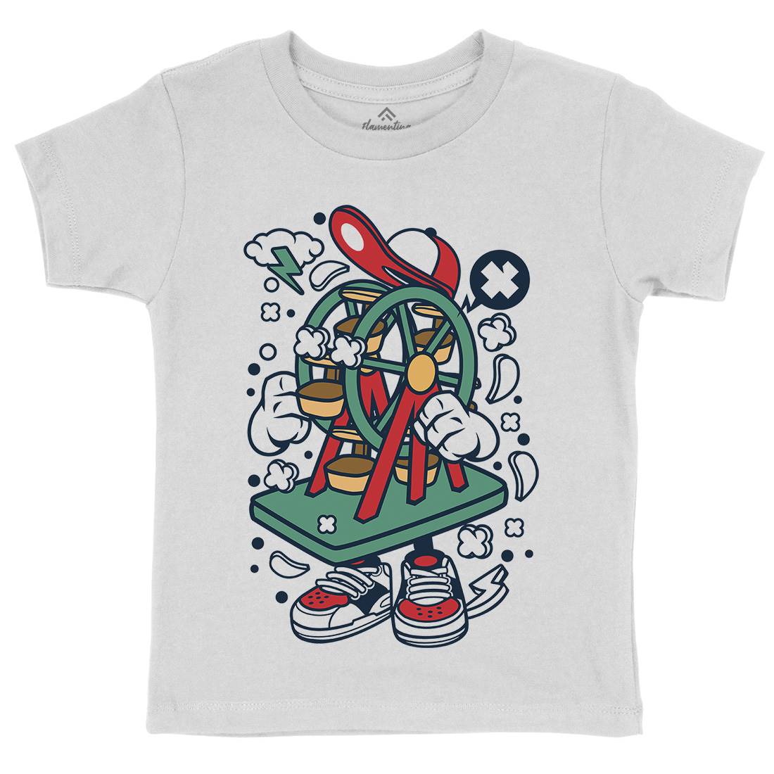 High Roller Kids Organic Crew Neck T-Shirt Retro C134