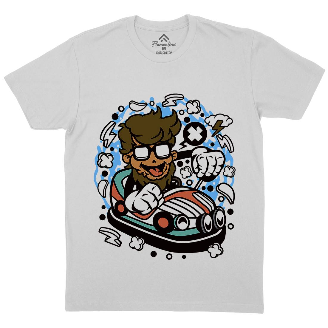 Hipster Car Toy Mens Crew Neck T-Shirt Barber C137