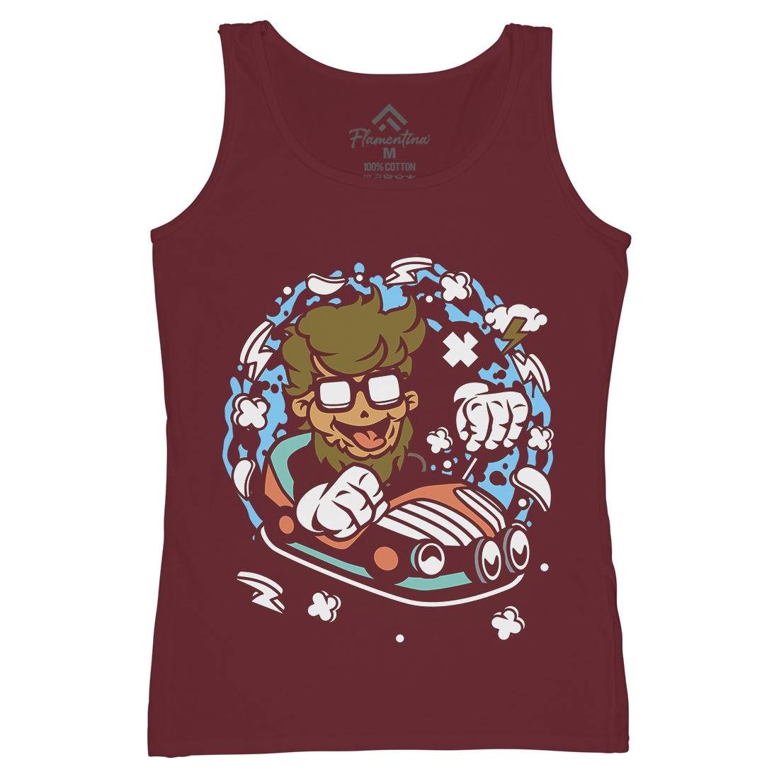 Hipster Car Toy Womens Organic Tank Top Vest Barber C137