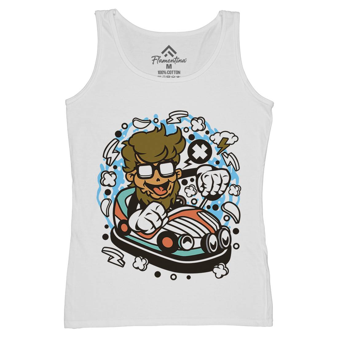 Hipster Car Toy Womens Organic Tank Top Vest Barber C137