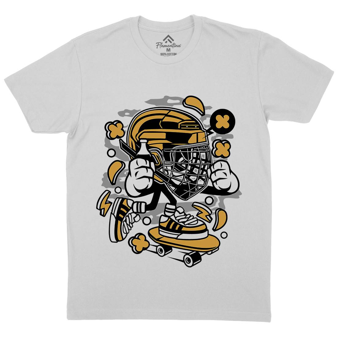 Hockey Skater Mens Crew Neck T-Shirt Sport C143