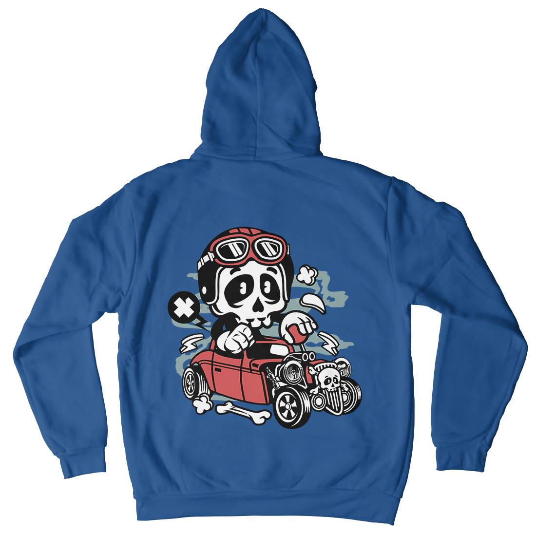 Hot Rod Skull Mens Hoodie With Pocket Cars C145