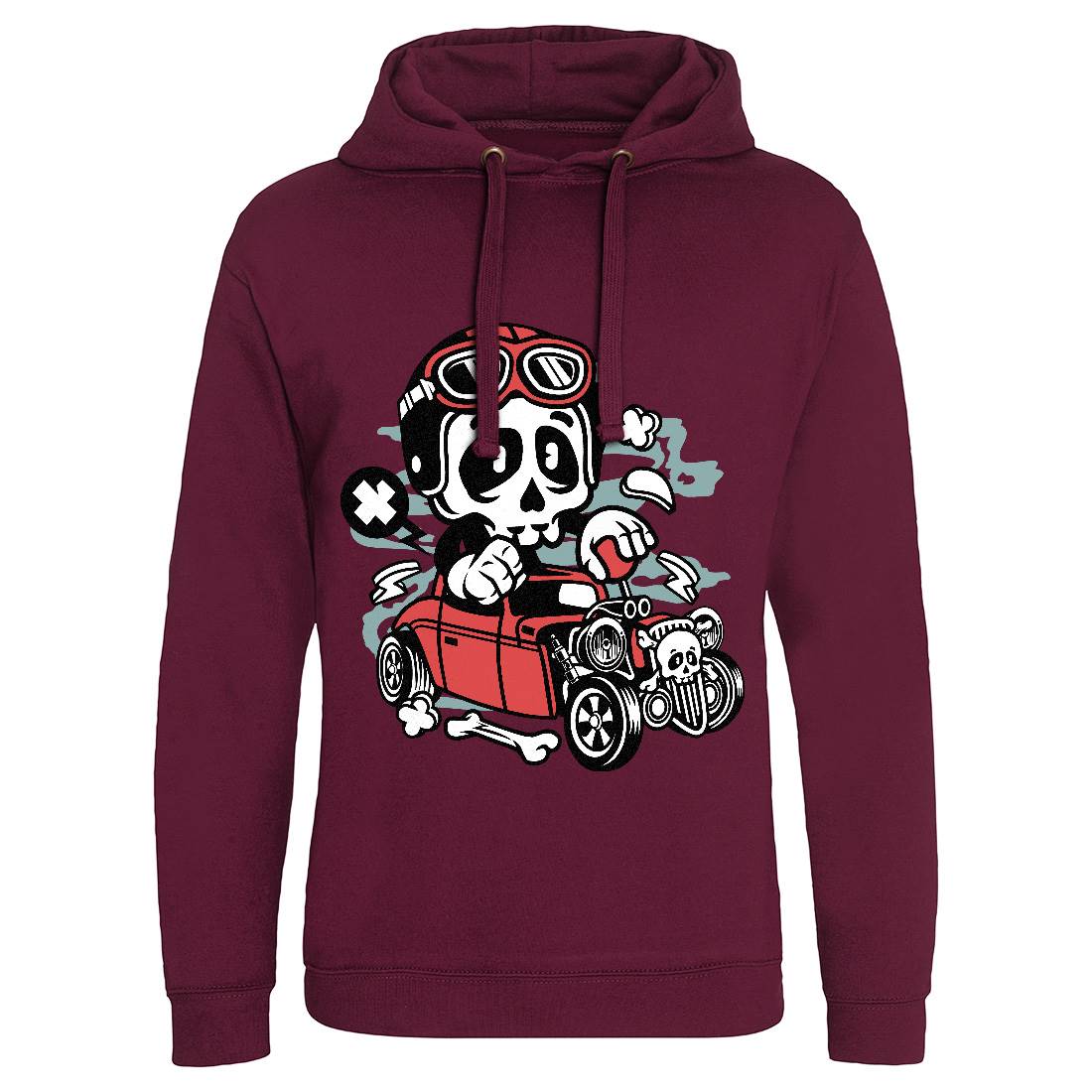 Hot Rod Skull Mens Hoodie Without Pocket Cars C145