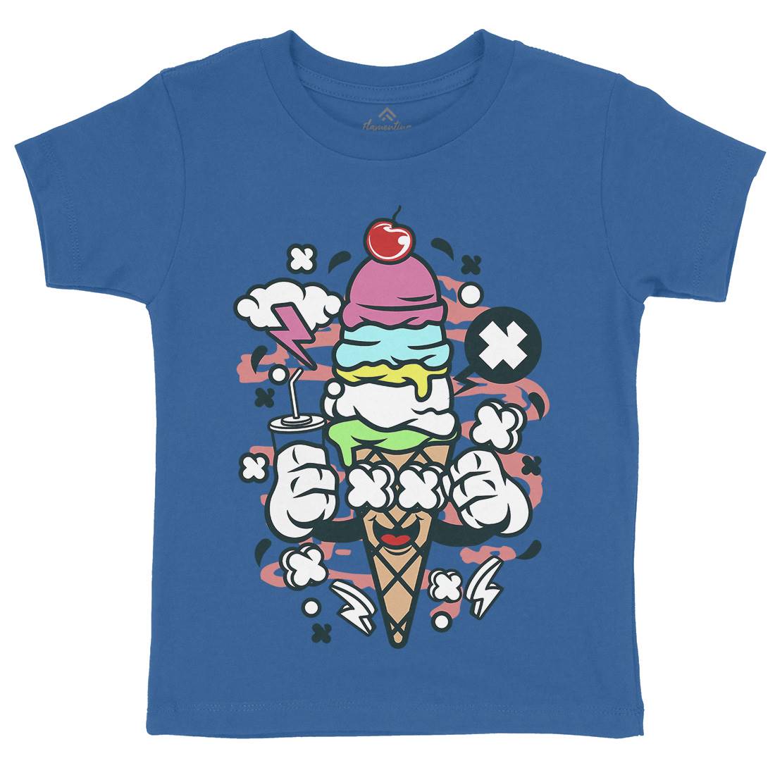 Ice Cream Kids Crew Neck T-Shirt Food C146