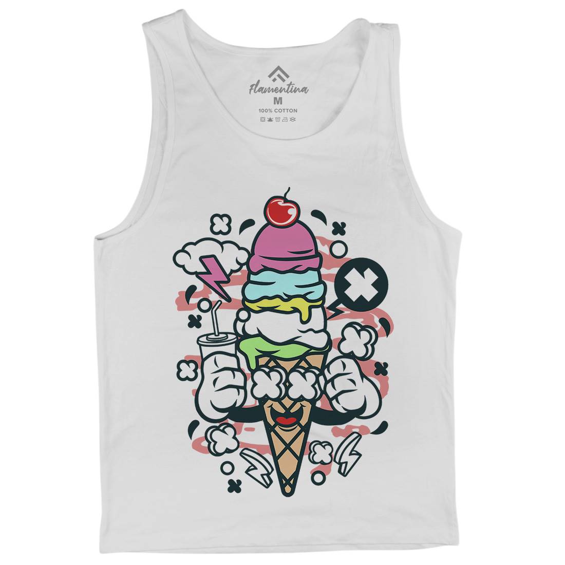 Ice Cream Mens Tank Top Vest Food C146
